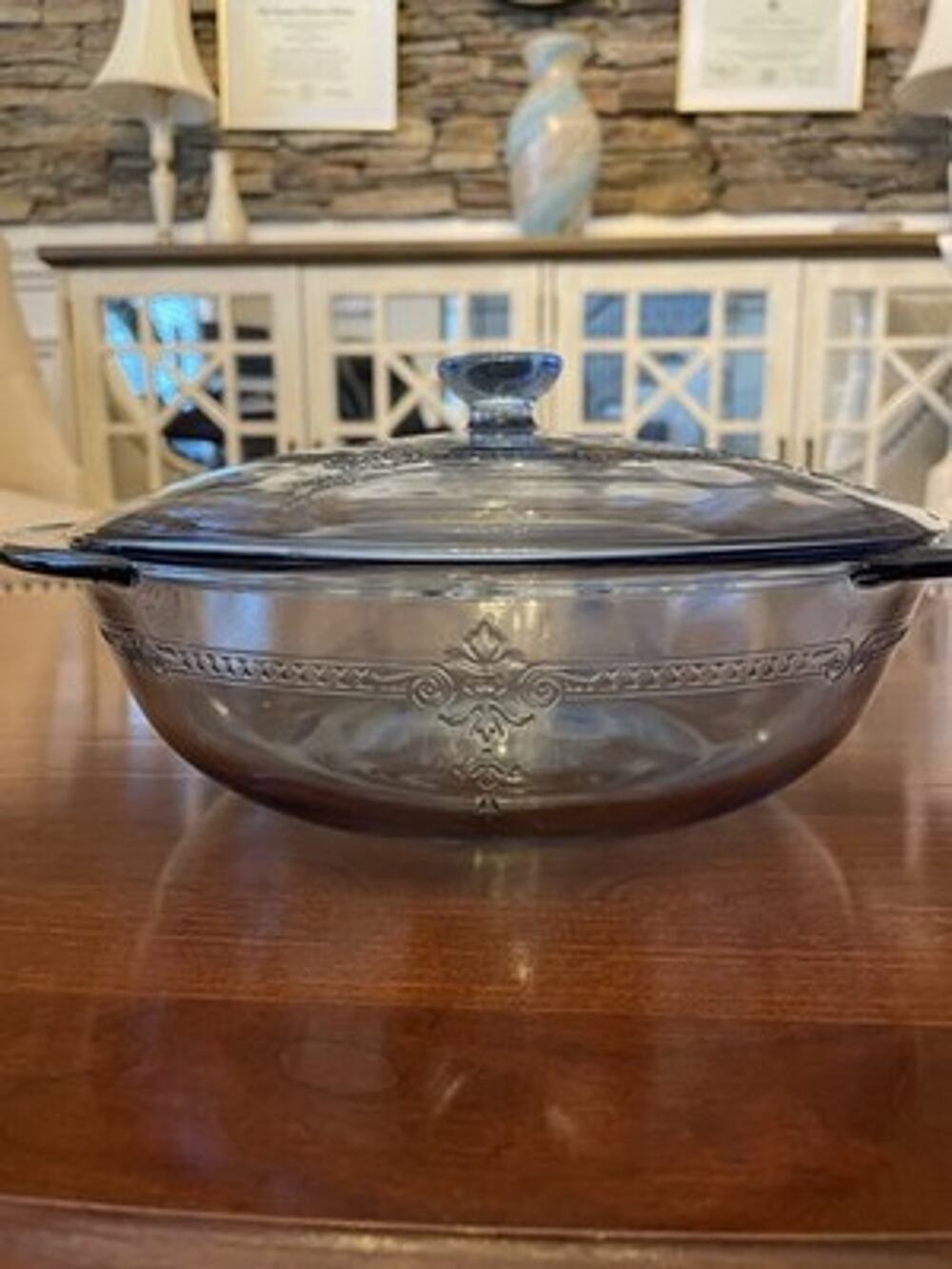 Anchor Hocking Philbe Sapphire Blue 2 qt. Round Covered Casserole With Lid